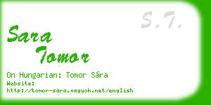 sara tomor business card